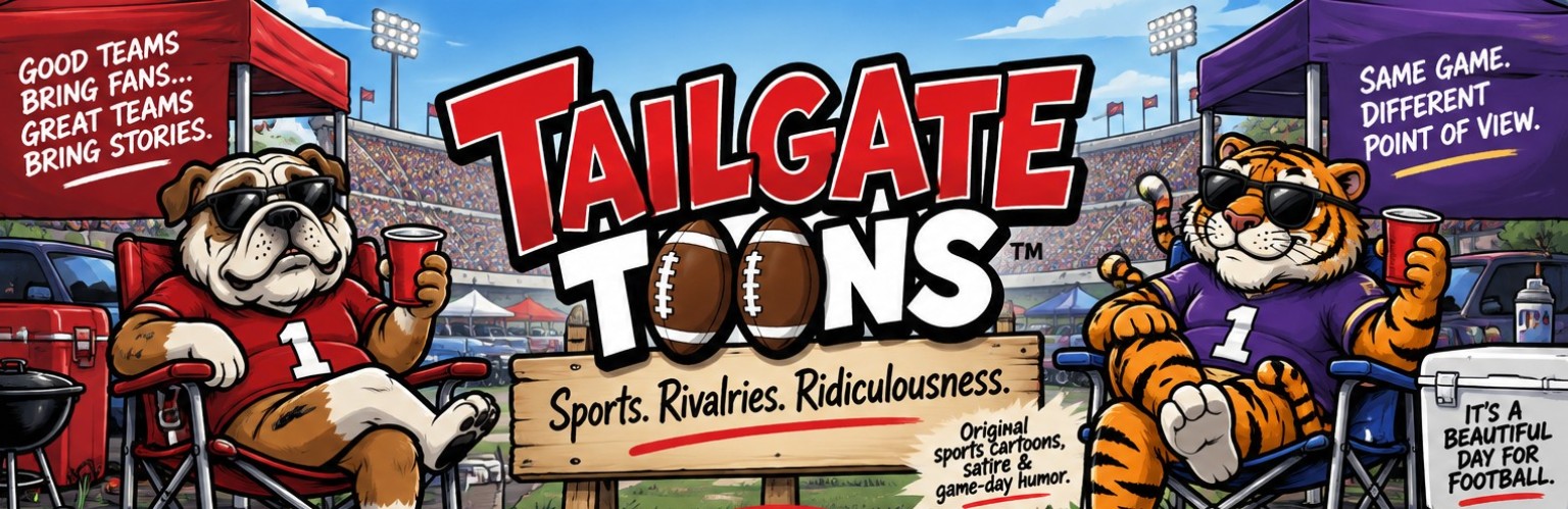 Tailgate Toons college football tailgate banner